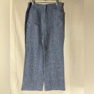 Chico's Light Blue  100% Linen Pants with side pockets Size 0.5/6